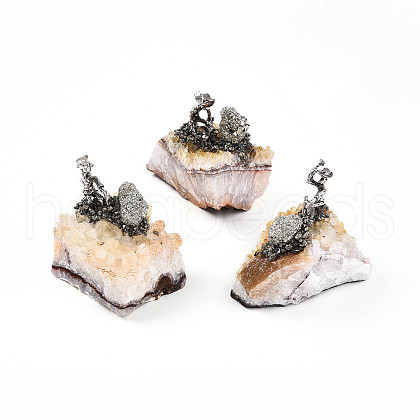 Natural Citrine Cluster Base Sculpture G-N347-02A-1