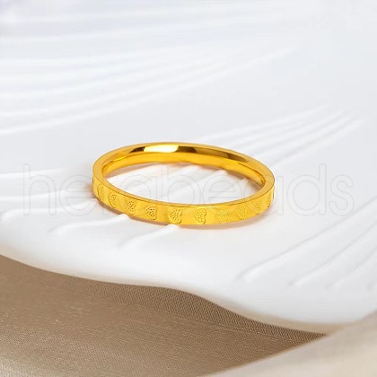 Heart Pattern Stainless Steel Finger Rings FS-WG2B97B-02-1