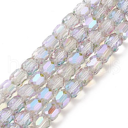 Electroplate Opaque Glass Beads GLAA-F108-10A-11-1