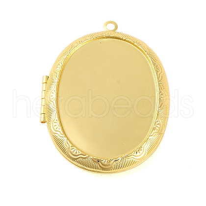 Rack Plating Brass Locket Pendants KK-K277-09G-1
