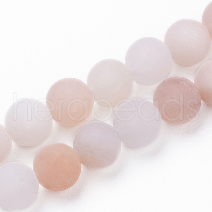 Natural Pink Aventurine Beads Strands X-G-F520-56-4mm-1