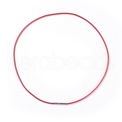 Waxed Polyester Cord Necklace Making MAK-I011-05-C-02-1