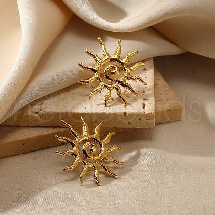 304 Stainless Steel Stud Earrings for Women EJEW-Z092-03G-01-1