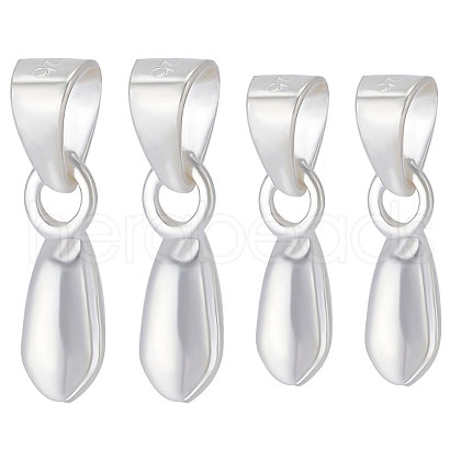Beebeecraft 6Pcs 2 Style 925 Sterling Silver Pendants Bails STER-BBC0001-12-1