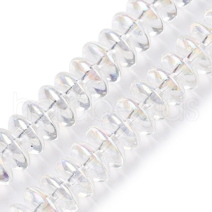 Transparent Electroplate Glass Beads Strands EGLA-N012-19B-1