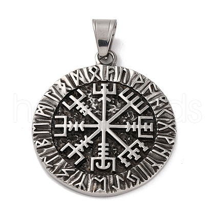 304 Stainless Steel Pendants STAS-U021-01AS-1