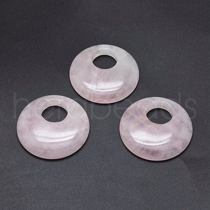 Natural Rose Quartz Pendants G-P384-A-1