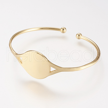 Brass Cuff Bangle X-BJEW-P168-B11-1