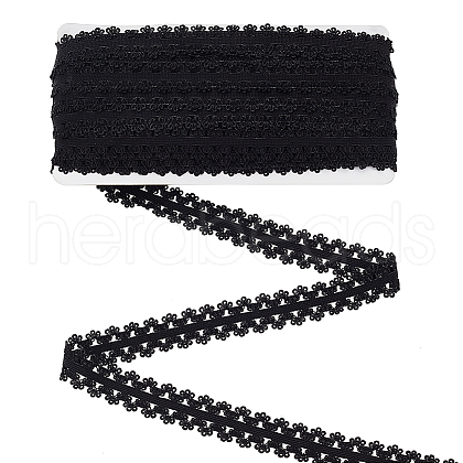 20 Yards Flat Polycotton Elastic Picot Decorative Cord OCOR-WH0090-051-1