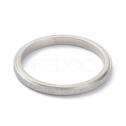 Non-Tarnish 2mm Matte Plain Dome Finger Ring for Girl Women RJEW-C012-01B-P-1