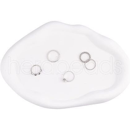 Gesso Jewelry Dish DJEW-WH0037-87-1