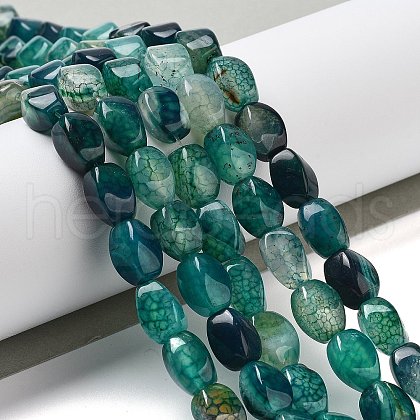 Natural Dragon Veins Agate Beads Strands G-G172-01O-1
