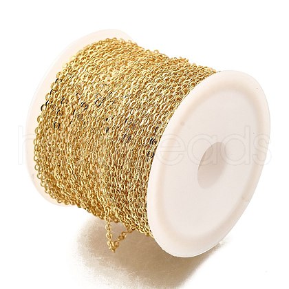 Rack Plating Brass Cable Chains CHC-M001-04G-02-1