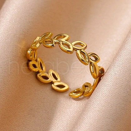 304 Stainless Steel Finger Rings for Women RJEW-U060-02G-1