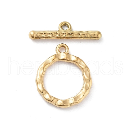 Ion Plating(IP) 304 Stainless Steel Ring Toggle Clasps STAS-A092-09B-G-1