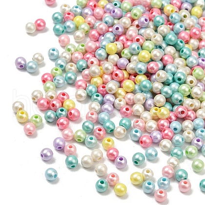 Opaque Acrylic Imitation Pearl Beads OACR-B031-55-6mm-1