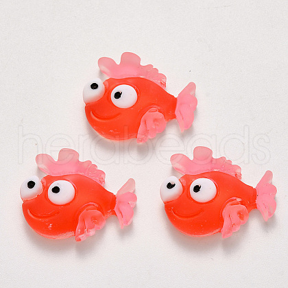 Translucent Frosted Resin Cabochons X-CRES-N022-14-1