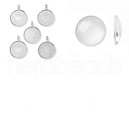 DIY Blank Tibetan Style Alloy Pendants Making Kit DIY-FS0005-80A-1