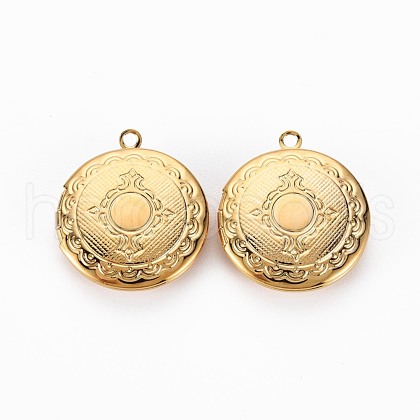 Brass Locket Pendants KK-S356-684-1