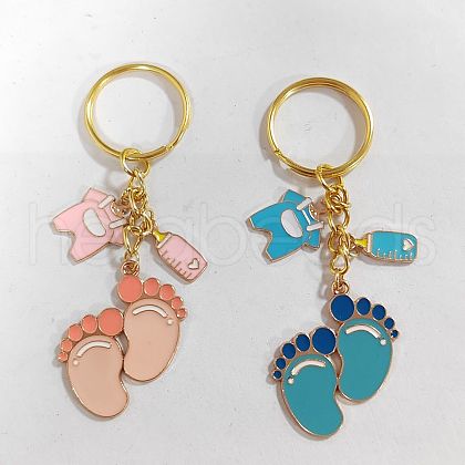 Footprint Alloy Enamel Keychain KEYC-AL0004-1