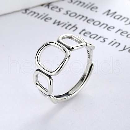 925 Sterling Silver Adjustable Finger Rings FS-WG45355-01-1