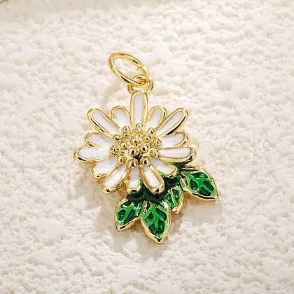 Brass Enamel Pendants PW-WG08AFD-02-1