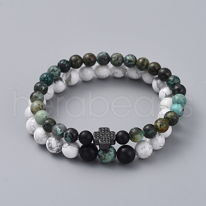 Stretch Bracelet Sets BJEW-JB05027-01-1