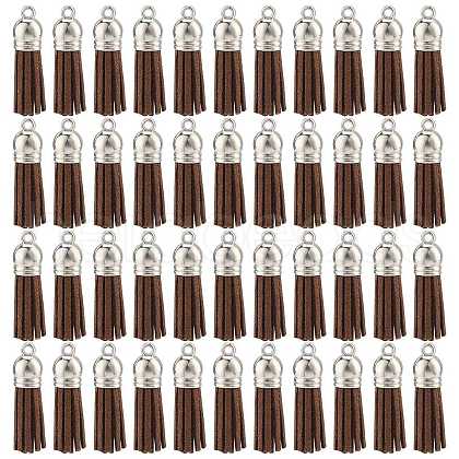 SUNNYCLUE 100Pcs Faux Suede Tassel Pendant Decorations FIND-SC0002-29E-1