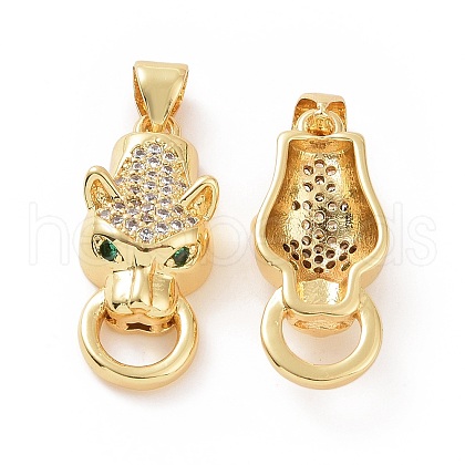Brass Micro Pave Cubic Zirconia Pendants ZIRC-P106-32G-1