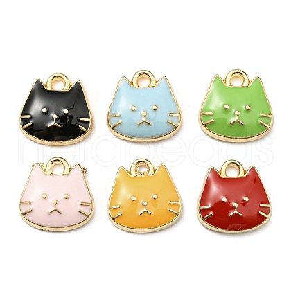 Golden Plated Alloy Charms X-ENAM-L042-01G-1