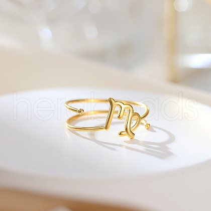 Twelve Constellations 925 Sterling Silver Finger Rings FS-WGD38E8-12-1