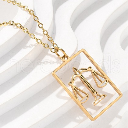 304 Stainless Steel Necklace NJEW-D330-01G-07-1