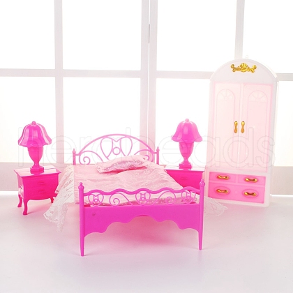 Plastic Bedroom Set Miniature Ornaments PW-WGD51E8-01-1