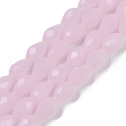 Electroplate Imitation Jade Glass Beads Strands EGLA-N013-J10mm-D01-1