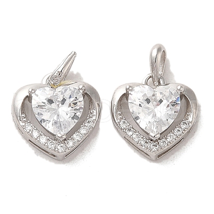 Brass Cubic Zirconia Pendents KK-M275-33P-1