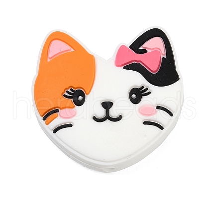 Cat Shape Silicone Beads SIL-V002-07C-1