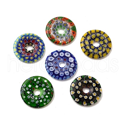 Handmade Millefiori Glass Beads LAMP-A155-01B-1