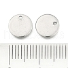 Tarnish Resistant 304 Stainless Steel Stamping Blank Tag Flat Round Charms Pendants STAS-Q171-04-3