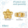 GOMAKERER 60Pcs Long-Lasting Plated Alloy Beads FIND-GO0002-07-2