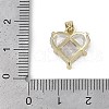 Rarl 18K Gold Plated Brass Micro Pave Cubic Zirconia Charms KK-Z078-31G-02-3