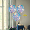PET Snowflake Pendant Decorations AJEW-WH20020-014A-5