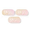 Spray Painted Transparent Glass Connector Charms X1-GLAA-H035-06B-1