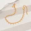 Brass Moon Heart Tassel Twisted Chain Anklets for Women YU8409-2