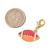 3Pcs 3 Styles Rugby Theme Alloy Enamel Pendants Decoration HJEW-JM02996-3