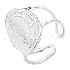 Stainless Steel Oval Open Cuff Rings NR1015-1-1