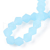 Imitation Jade Frosted Glass Bead Strands EGLA-A039-J6mm-MD03-4