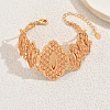 Elegant Brass Flower Link Bracelets for Women MX4840-4