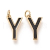 Brass Enamel Pendants KK-R139-Y-2