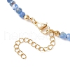 Summer Beach Dyed Natural Fire Crackle Agate Round Beaded Necklaces NJEW-JN05262-02-5