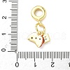 Brass Enamel European Dangle Charms KK-I355-22G-01-3